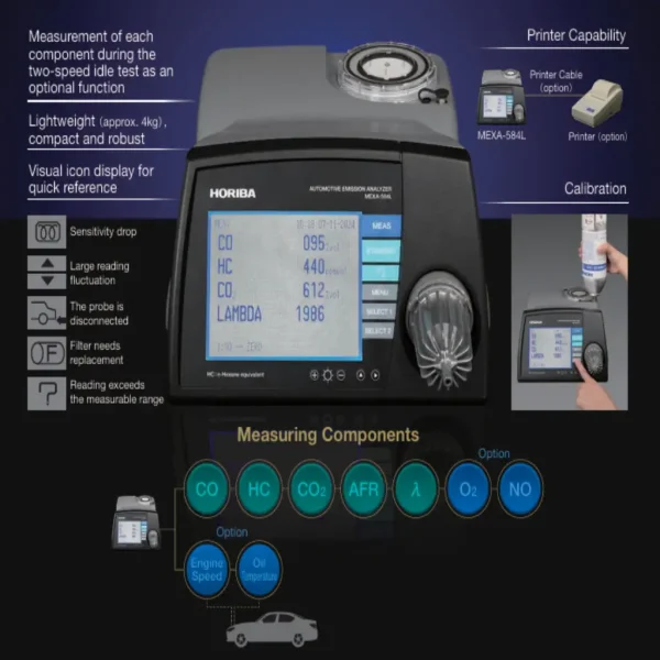 Thiết bị phân tích khí thải ô tô xe máy MEXA-584L Horiba